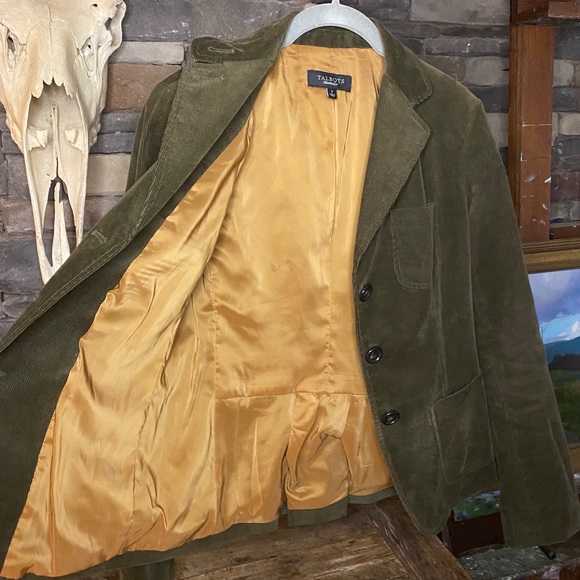 Olive Green Talbots Fitted Blazer - Picture 6 of 6